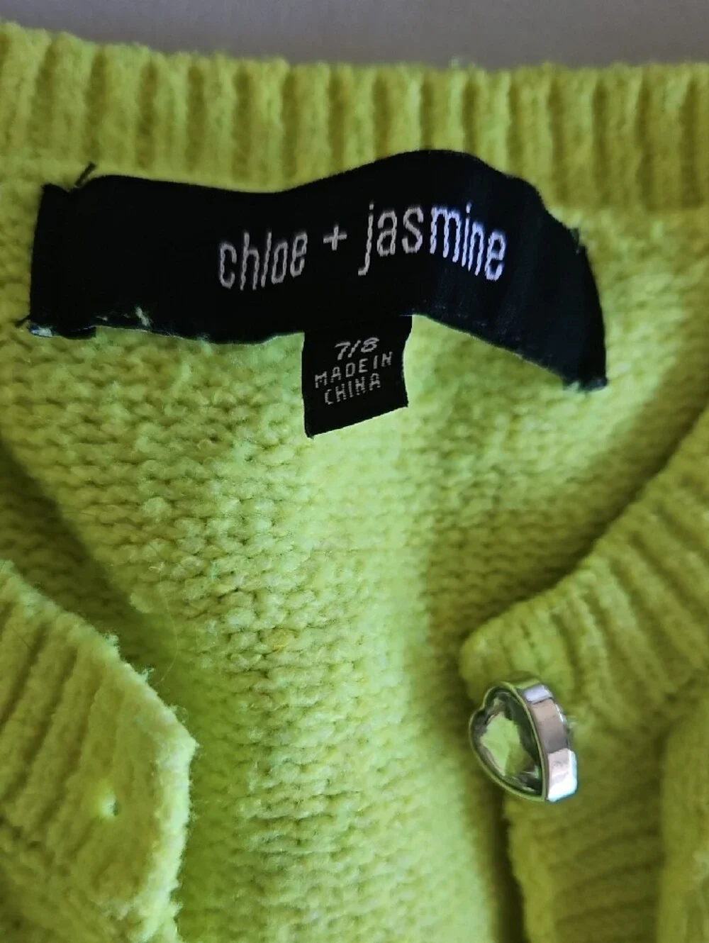 Girls' Pink, Black & Neon Yellow Cardigan Trio - Knit Button-Front